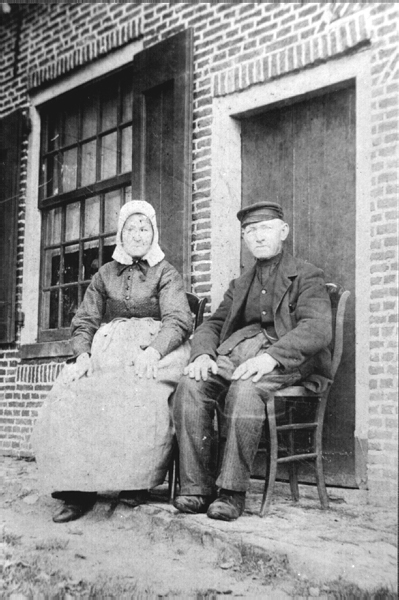 Meppel, 2 november 1904, Egbert Matter & Annigje Jans (Oostendijk) alleen grijstinten